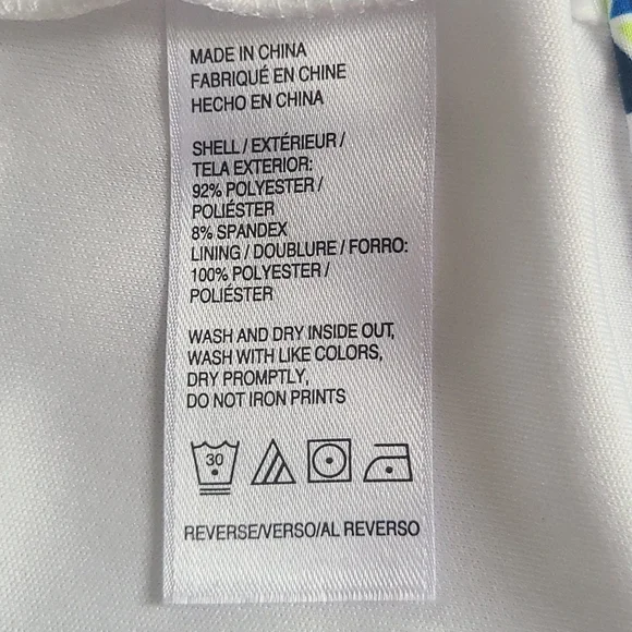 NWT IZOD Golf Skort. Size 14. Pockets Blues/White/Lime Side Zip. UPF-15 - Picture 9 of 10